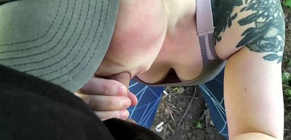  Sex with a stranger in a public park and swallow cum KleoModel